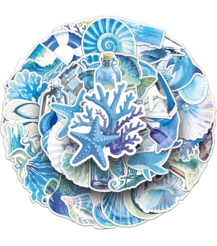 Amazon.com: 50pcs Wave Stickers Japanese Art Ocean Waves Stickers